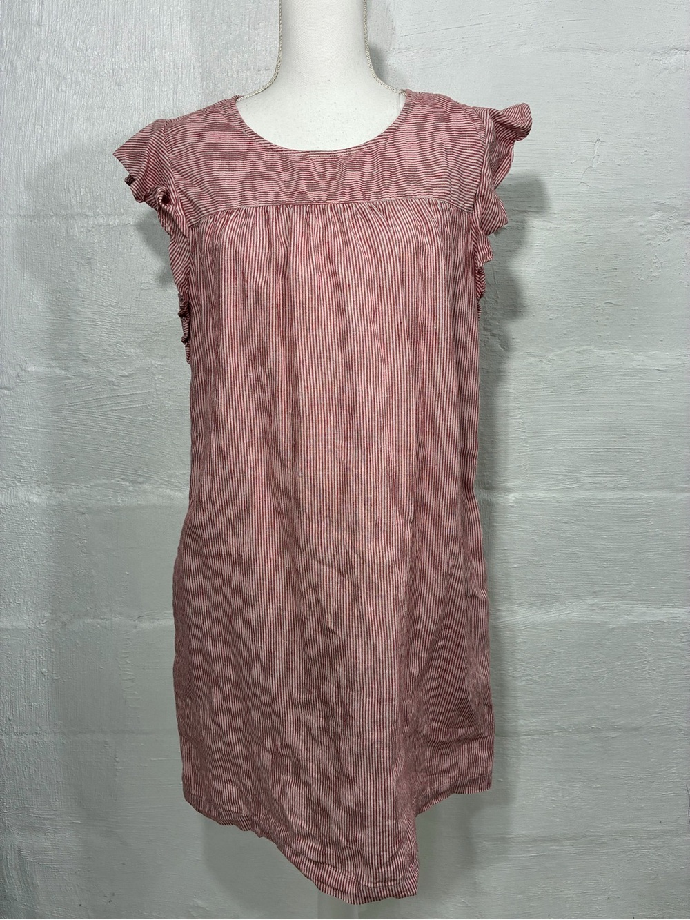 CYNTHIA ROWLEY LINEN STRIPPED DRESS - Picture 9 of 16